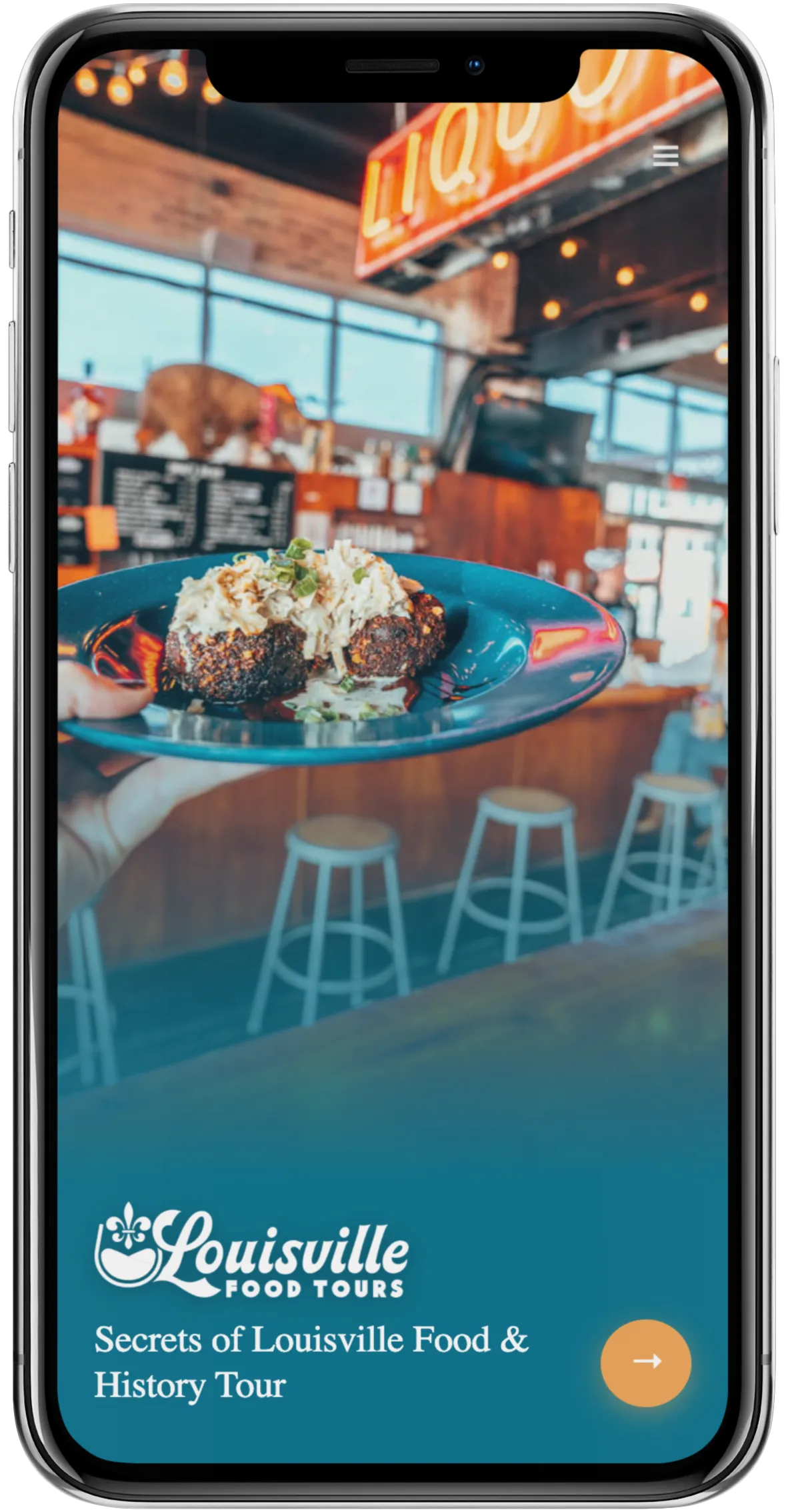 Digital guidebook cover page on phone